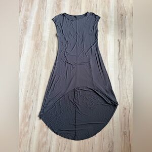 Express High Low Tunic Dress Gray Cap Sleeve Flowy Minimalist Large Casual